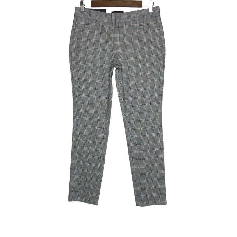 Banana Republic NWT Dress Ankle Pants Sloan Size 2 Gray Plaid